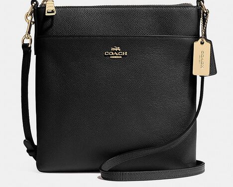 Coach Zip In Logo Small Black Crossbody Bags CFS | Women - Click Image to Close